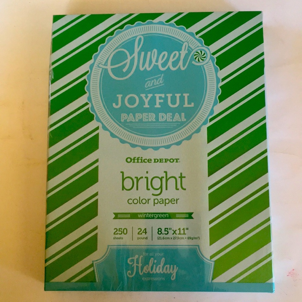 Office Depot bright color paper, 250 sheets, 24lbs - Picture 1 of 3